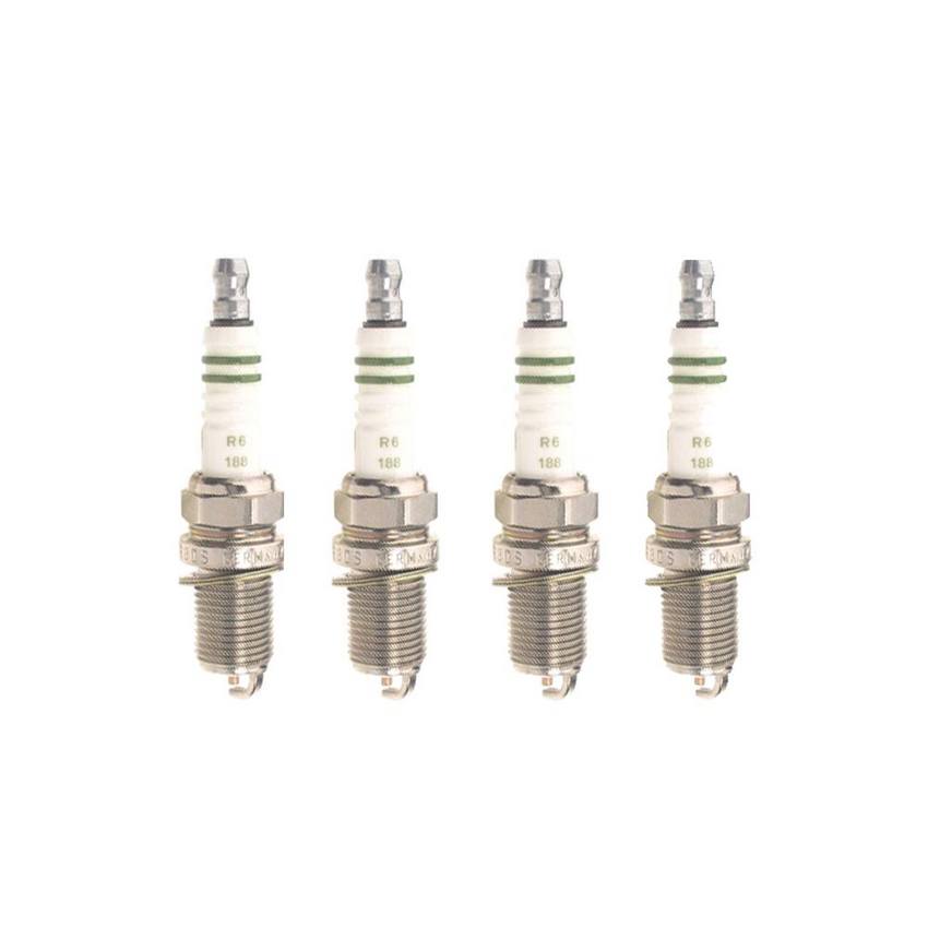 VW Spark Plug Set (4 Pieces) (Silver) (Gap 0.028) 101000044AA Bosch